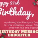 21st Birthday Messages to Daughter