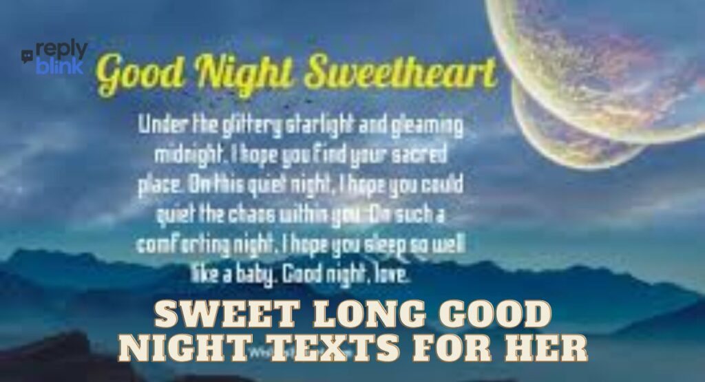 Sweet Long Good Night Texts for Her