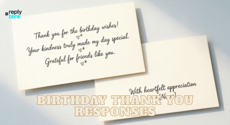 Birthday Thank You Responses