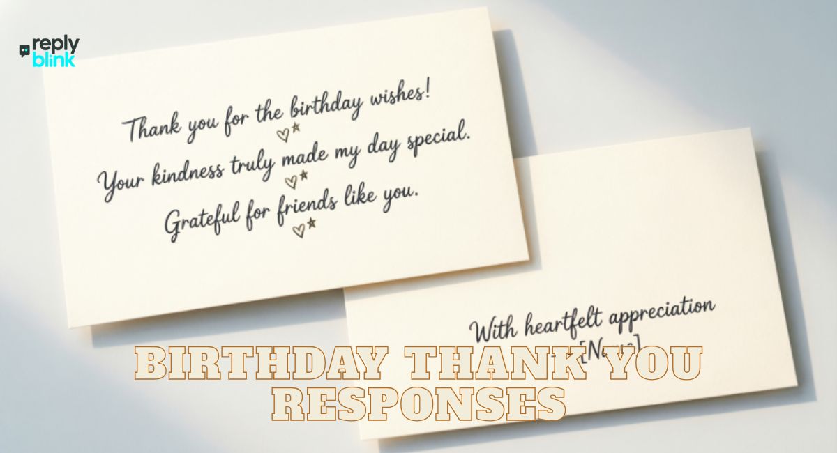 Birthday Thank You Responses