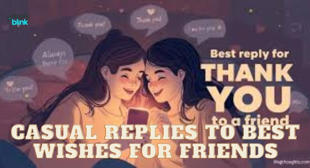 Casual Replies to Best Wishes for Friends