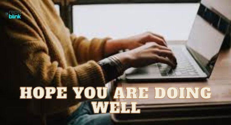You Are Doing Well