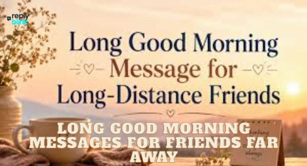 Long Good Morning Messages for Friends Far Away
