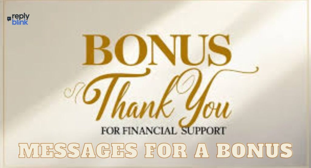 Messages for a Bonus