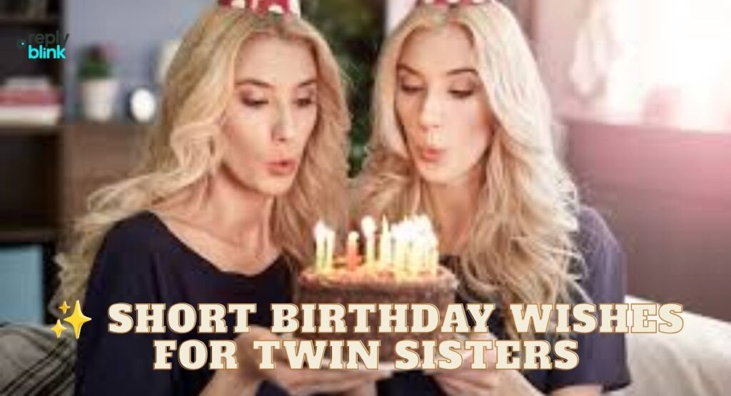 ✨ Short Birthday Wishes for Twin Sisters